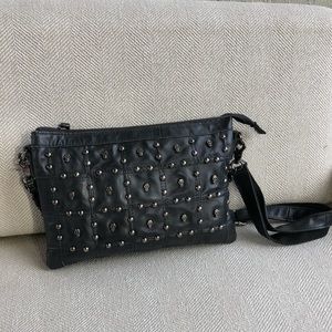 Genuine leather cross body bag